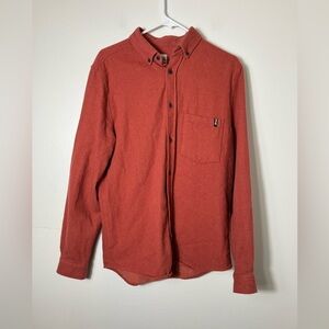 Zara‎ Button Up Men’s Sz S Rust Relaxed Fit Fall Casual Outdoors 100% Cotton